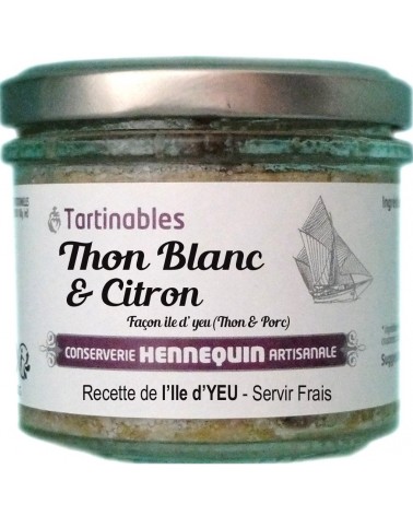 Tartinable thon blanc au citron - Conserverie Hennequin - 100gr