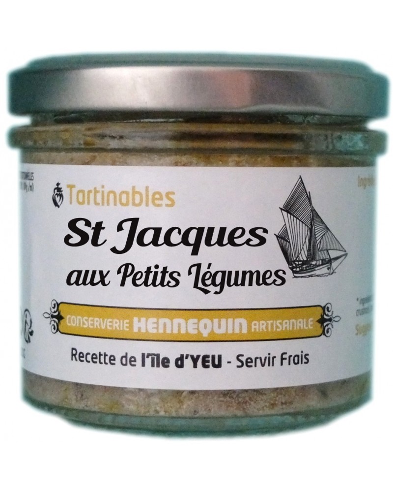 Tartinable Saint Jacques aux petits légumes- Conserverie Hennequin - 100gr