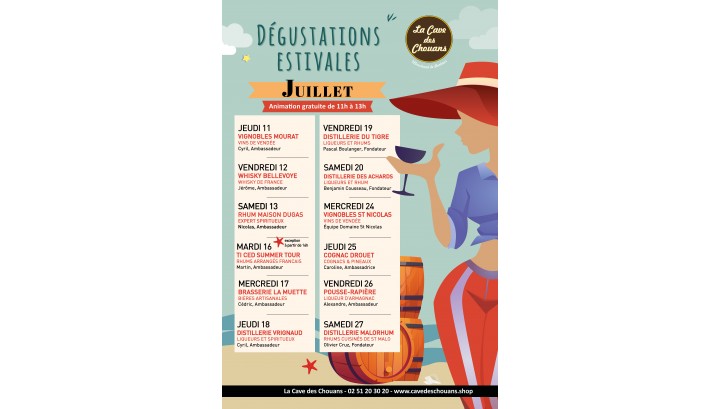 Dégustations Estivales Juillet 2024